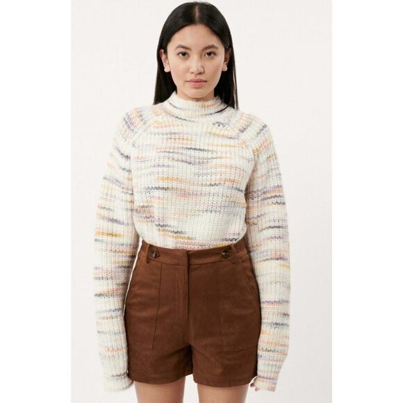 Anthropologie FRNCH Chunky Colorful Knit Sweater Crewneck Pullover Casual Small - Picture 1 of 8